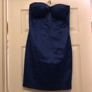 Royal Blue Mini Slim Elegant Dress